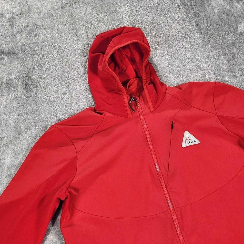 Maloja Jacket Mens Large Red GORE-TEX Infinium Softshell Hooded Ski Touring